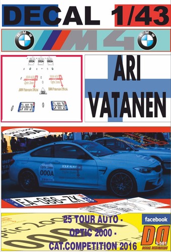 Decal bmw tour - 1/43,